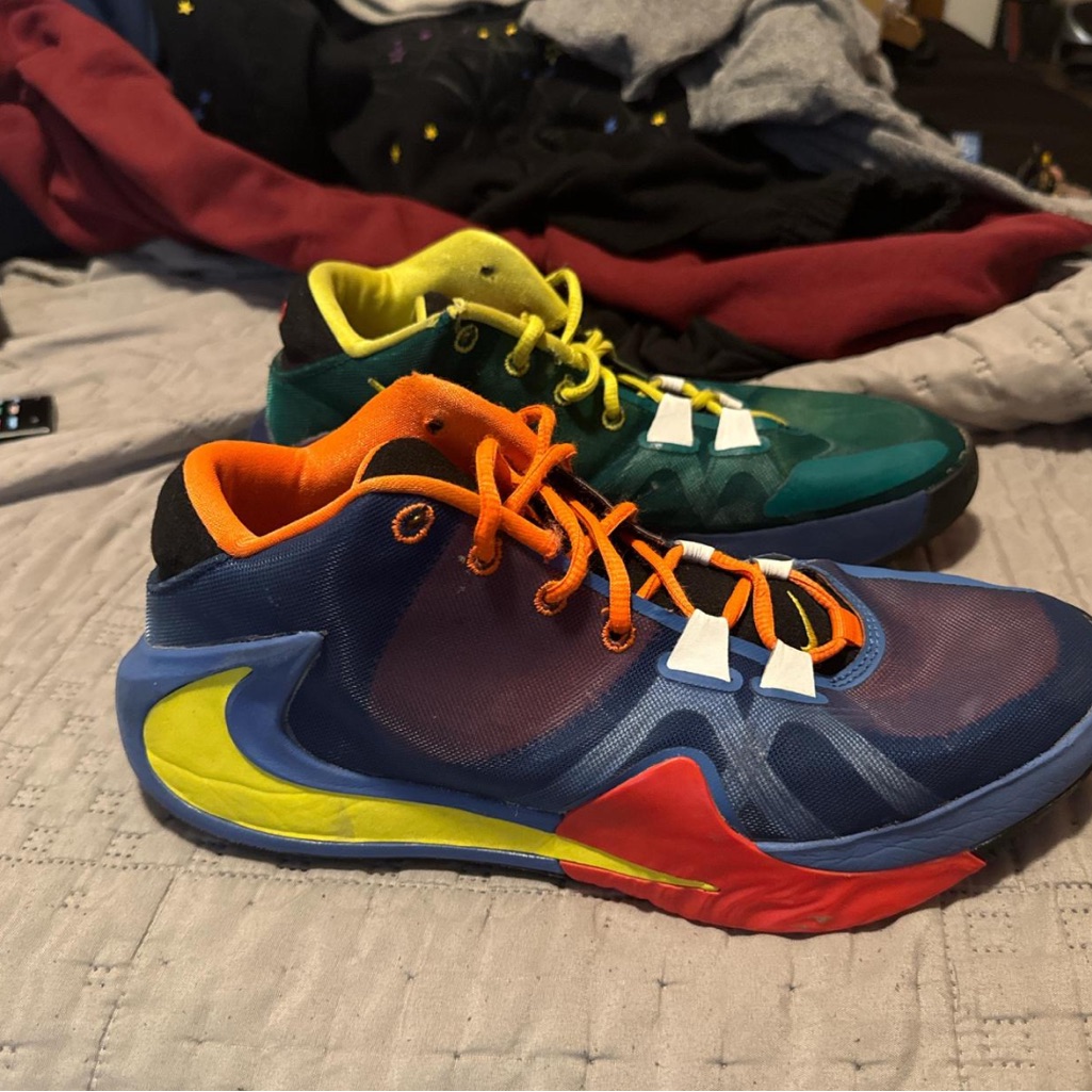 Nike Multicolor Athletic Shoes - Blue, Red, Yellow, Green